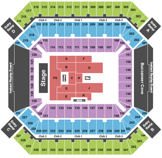 Raymond James Stadium My Chemical Romance Seating Chart